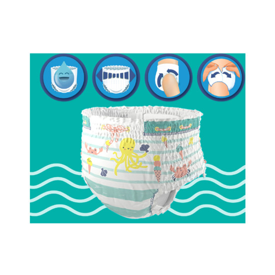 Pampers Splashers Taille 3-4 Paquet Transportable 12 Pièces
