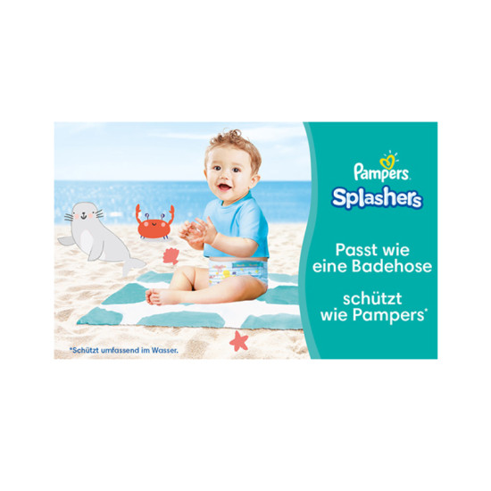 Pampers Splashers Taille 3-4 Paquet Transportable 12 Pièces