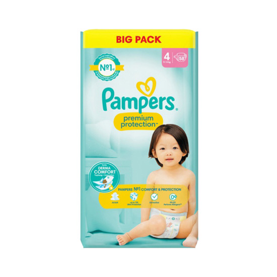 Couches Pampers Premium Protection Taille 4