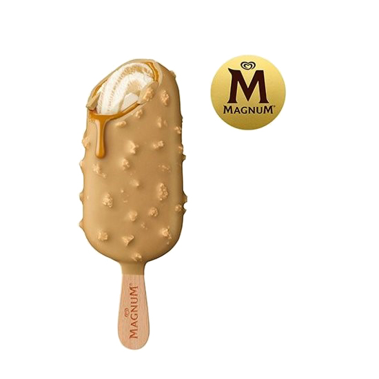 Barre de glace au caramel double