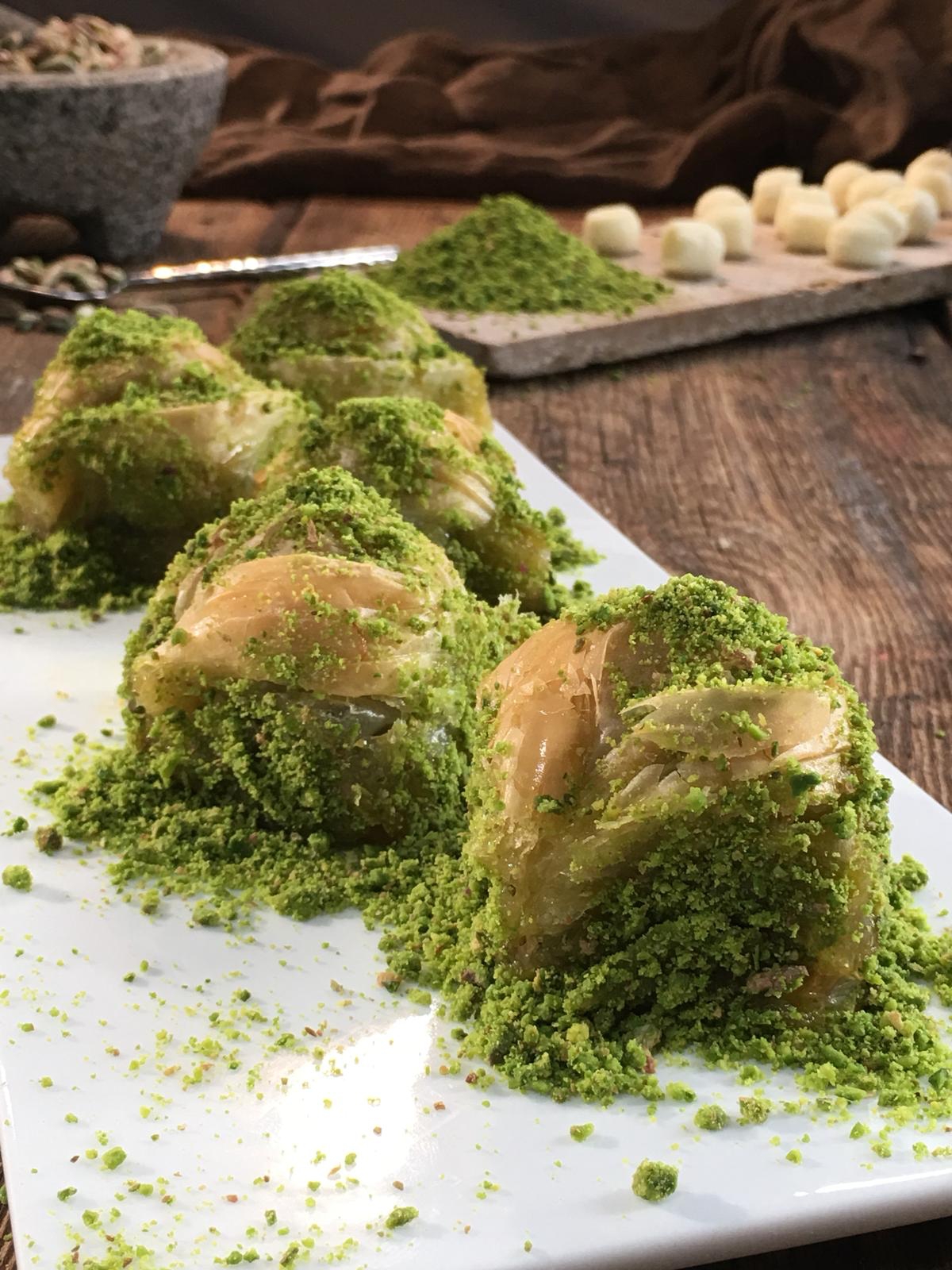 Dessert "Moule" aux pistaches